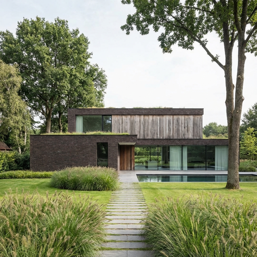 Moderne luxe villa met zwembad en tuin
